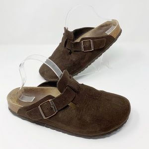 BIRKENSTOCK Boston Clogs Suede Leather Mocha 41